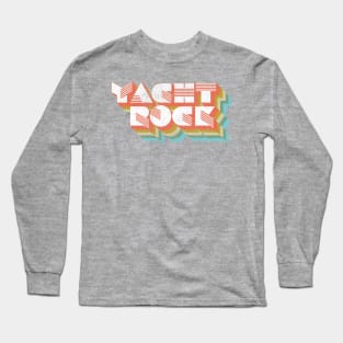 Vintage Fade Yacht Rock Party Boat Drinking graphic Long Sleeve T-Shirt